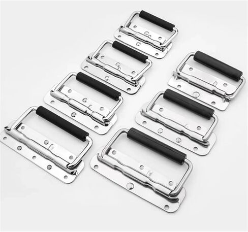 Spring Handle Iron 304 Stainless Steel Handle Cabinet Door Drawer Spare Handle 3Pcs(3pcs-602-Iron) in Saudi Arabia