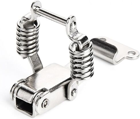 J107 Hardware Cabinet Boxes Spring Loaded Latch Catch Toggle Hasp 46 * 21 Mild Steel Hasp for Sliding Door Simple Window 5Pcs(5xJ105) in Saudi Arabia