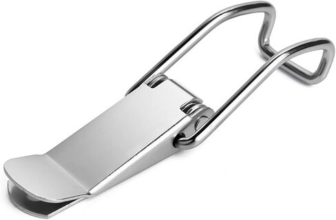 J107 Hardware Cabinet Boxes Spring Loaded Latch Catch Toggle Hasp 46 * 21 Mild Steel Hasp for Sliding Door Simple Window 5Pcs(5xJ105) in Saudi Arabia