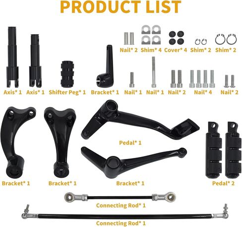 إكسسوارات مضاعفة إلى الأمام أوتاد روابط الرابطات لصالح Harley Sportster Iron XL 883 1200 2004 2005 2013 2014 2015 2015 2017 2018 2019 2020 2021 2022 (2014-2022) in Kuwait