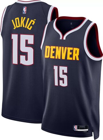 Nikola Jokic Denver Nuggets NBA Kids Youth 8-20 Navy Icon Edition Swingman Jersey in Saudi Arabia