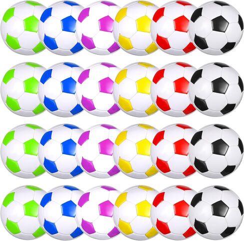 Soulchen 48 PCS Soccer Ball Ball مع المضخة المفرطة الحجم الرسمي الرياضي كرة كرة القدم في الهواء الطلق في الهواء الطلق لليئة الماكين in Saudi Arabia
