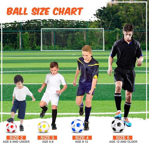 Soulchen 48 PCS Soccer Ball Ball مع المضخة المفرطة الحجم الرسمي الرياضي كرة كرة القدم في الهواء الطلق في الهواء الطلق لليئة الماكين in Saudi Arabia