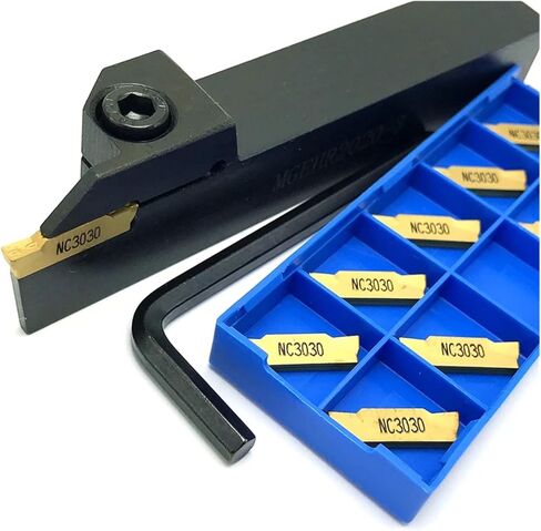 MGEHR1010 MGEHR1212 MGEHR1616 MGEHR2020 MGEHR2525 External Grooving Tool Holder +Carbide Inserts Lathe Turning Parting(1.5MM,MGMN150,MGEHR1212) in Saudi Arabia