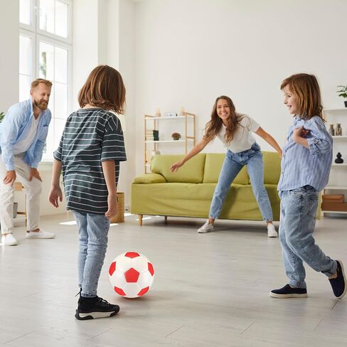 Junkin 4 Pcs Foam Soccer Balls for Kids 6'' Mini Soft Foam Soccer Ball Indoor Outdoor Small Quiet Ball for Toddlers Beginner Practice Training Backyard Play Game Back to School(4 Color,Dark) in Saudi Arabia