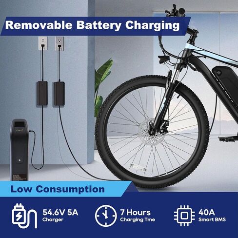 UAZ 36V 48V 52V Ebike Battery 4 Pin 10Ah 15Ah 20Ah Electric Bike Battery with 40A BMS Safe Lock, Led Indicator Light, for 200-1500W Motor Tricycle, Mountain Bicycle Batteries (48V15AH-4PIN) in Saudi Arabia