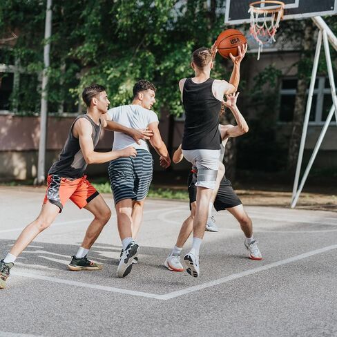 HyDren 12 Pcs Basketballs Bulk with Pump Donation Supplies Size 5/6/7 Deflated Basketball for Outside Sport Operation Machine Stitched Ball in Saudi Arabia