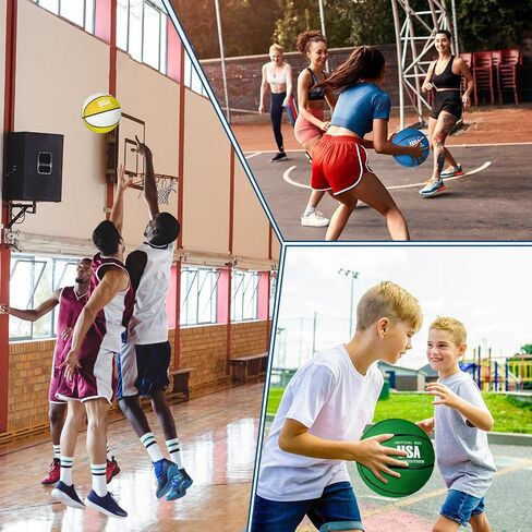 HyDren 12 Pcs Basketballs Bulk with Pump Donation Supplies Size 5/6/7 Deflated Basketball for Outside Sport Operation Machine Stitched Ball in Saudi Arabia