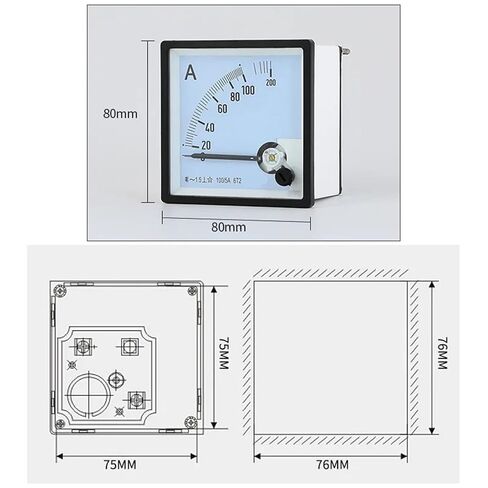 6T2 AC AMMETER AMMETER 1A 2A 3A 5A 10A 15A 20A 30A 50A 100A 200A 600A 1000A 2000A Current Current Meter 1PCS (30W) in Kuwait
