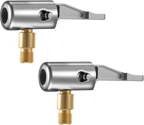 Bewudy 2PCS Lock On Air Chuck Tire Inflator Hose Adapter, Metal Locking Tire Chuck Quick Connect Air-Chuck Tire Inflator Hose Adapter Valve Inflatable Valve for Portable Tires Pump in Saudi Arabia