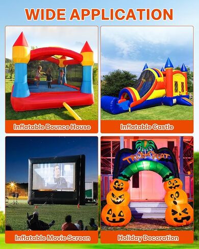 800W Bounce House Blower, Powerful Inflatable Air Blower, Portable Commercial Fan Pump for Large Bouncy Castle, Water Slide, Jumper, Inflatable Decoration and Other Inflatables in Saudi Arabia