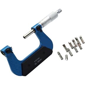 مؤشر ترابط ميكرومتر 0-25 مم 25-50 مم 50-75 مم 75-100 مم الفرجار ميكرومتر الخيط بما في ذلك قياس السندان (50-75 مم) in Kuwait