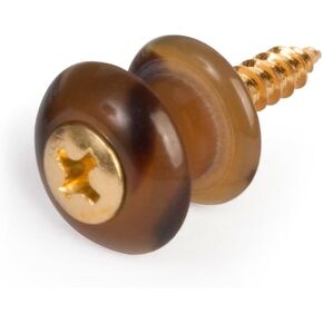 Waverly Guitar Strap Button, Dark Tortoise Button, Gold Screw in Kuwait