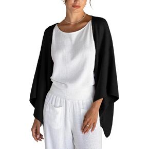 Bankeng Women's Linen Cardigan 3/4 Sleeve Open Front Loose Cover Ups Lightweight Shrug(Khaki,M) in Saudi Arabia