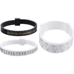 Veemoon 3pcs Ring Measuring Tool Set Durable Finger Sizer Accurate Ring Gauge for Easy Jewelry Measurement for Weddings Birthdays and Gifts in Kuwait