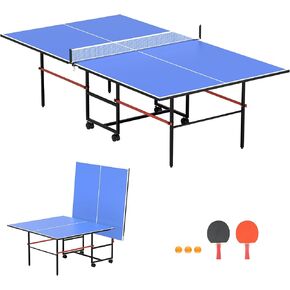 طاولة ping pong قابلة للطي ، طاولة تنس الطاولة المهنية للداخلية/الخارجية مع صافي ، 2 مجاذيف تنس الطاولة و 3 كرات التجميع سهلة - جودة البطولة - الترفيه إلى مستوى البطولة in Kuwait