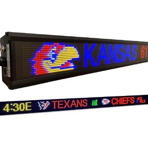 Skybox Sports Network - The Playbook LED Sports Ticker Sign | Live Scoreboard | for Man Caves, Offices and Businesses | Hardcore Sports Feed, 78" Length in Kuwait