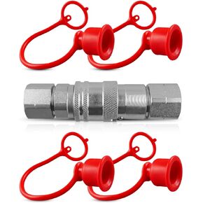 3/8 "مقرنات توصيل سريع للوجه هيدروليكي مسطح مع أغطية الغبار ، 1/2" NPT مؤشر ترابط ل 3/8 "الجسم ISO 16028 مقرنة الوجه المسطحة ، 1/2" مؤشر ترابط NPT in Kuwait