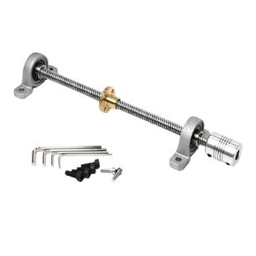 Linear Motion Ball Screw Precision Part Trapezoidal T-Shaped T8 Screw Stepper Motor Screw Screw 100mm-600mm Length with Nut(300mm) in Kuwait