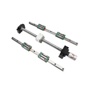 دبل جوز كرة التحكم برغي المسمار برغي الكرة SFU1605 +2PCS دليل خطي السكك الحديدية HGR20 +4PCS كتلة خطي HGH20CA 300-1000MM للأجزاء (700 مم) in Kuwait