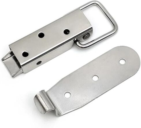 DK505 Two Kinds of Materials Spring Loaded Suitcase Chest Tool Box Locking Toggle Latch Hasp Lock Hardware 1Pcs(5pcs-505-304 Steel) in Saudi Arabia