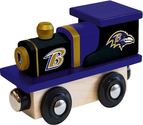 روائع محرك القطار الخشبي - NFL Baltimore Ravens - Toddler & Kids Toy ، Black in Saudi Arabia