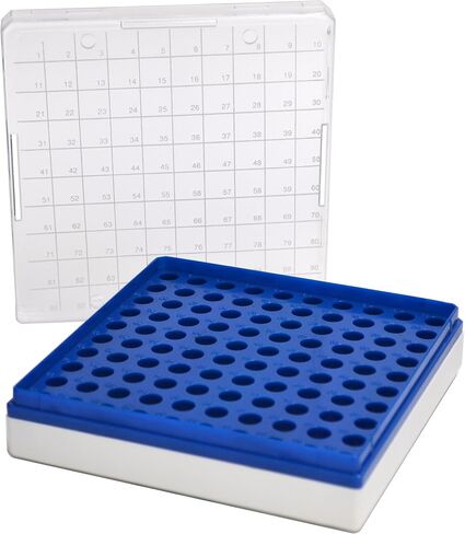 EISCO MCT Box - .5ml - 100 Holes - Polycarbonate Plastic - Printed Index on Lid in Saudi Arabia
