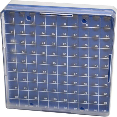 EISCO MCT Box - .5ml - 100 Holes - Polycarbonate Plastic - Printed Index on Lid in Saudi Arabia