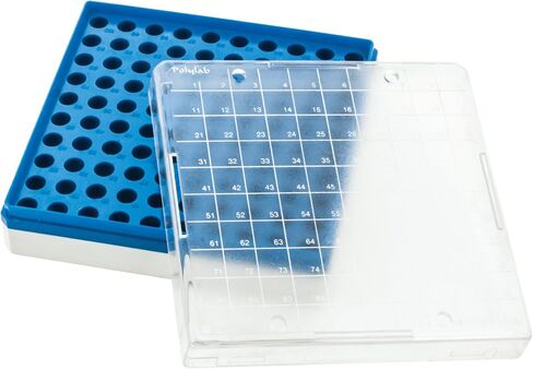 EISCO MCT Box - .5ml - 100 Holes - Polycarbonate Plastic - Printed Index on Lid in Saudi Arabia