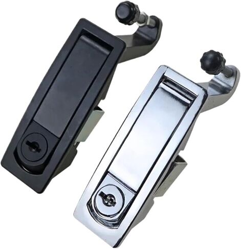 Stamped Bouncing Flat Lock Zinc Alloy Suitable Equipment Boxes Cabinets 1Pcs(Black no Lock) in Saudi Arabia