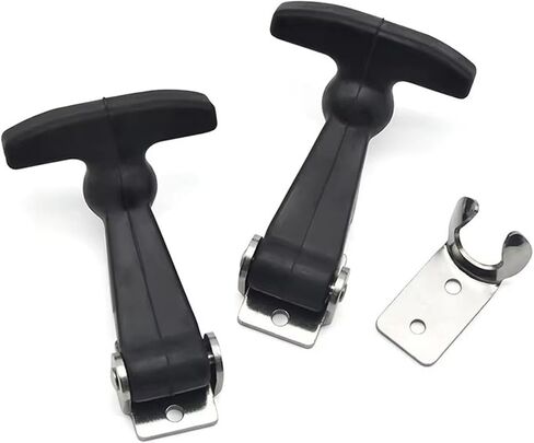 XK709 T-Handle Rubber مرنة السحب مرنة مناسبة لعلبة الجولف صندوق الأدوات/المزرعة الأسود 1PCs (XK709-1-304) in Kuwait