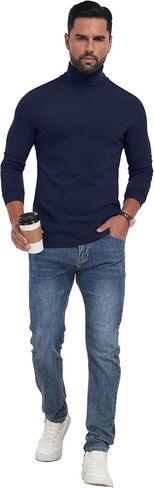 Sailwind Men's Lightweight Turtleneck Shirts Long Sleeve Thermal Pullover Sweater in Saudi Arabia
