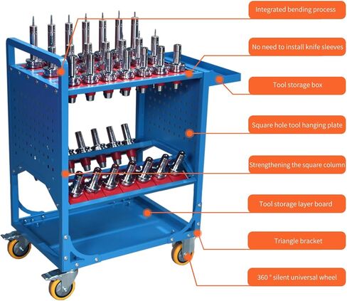 أداة الأدوات العامة 40 حامل أداة Taper Tool Tool CNC CART CAT40 TOLLEY TROLLEY BT40 SERVICE CRATS CNC Machine Tool Servic in Kuwait