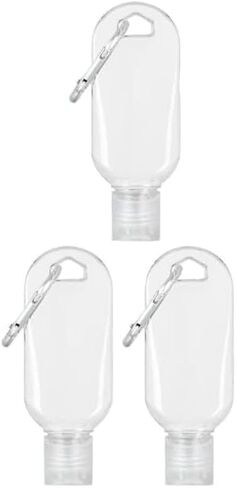 3Pcs Transparent Portable Hot Sauce Keychain Bottles, Mini Ketchup Containers for On-The-Go - Refillable Travel Size Hot Sauce Keychain, 2oz/50ml Bottles, Hot Sauce in Saudi Arabia