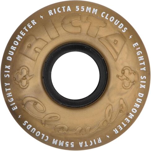 Ricta 55mm Clouds Metallic Gold 86a Skateboard Wheels in Kuwait