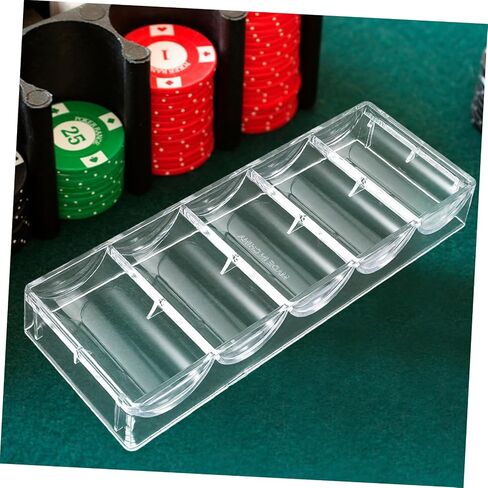 TOYANDONA 2pcs Capacity Poker Chip Rack Acrylic Case Chips Organizer for Counter Display Home in Saudi Arabia