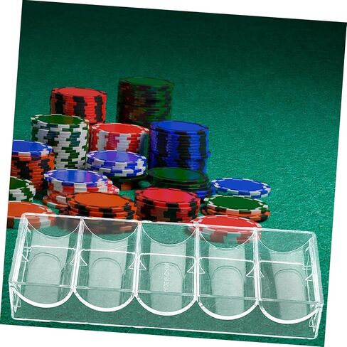 TOYANDONA 2pcs Capacity Poker Chip Rack Acrylic Case Chips Organizer for Counter Display Home in Saudi Arabia