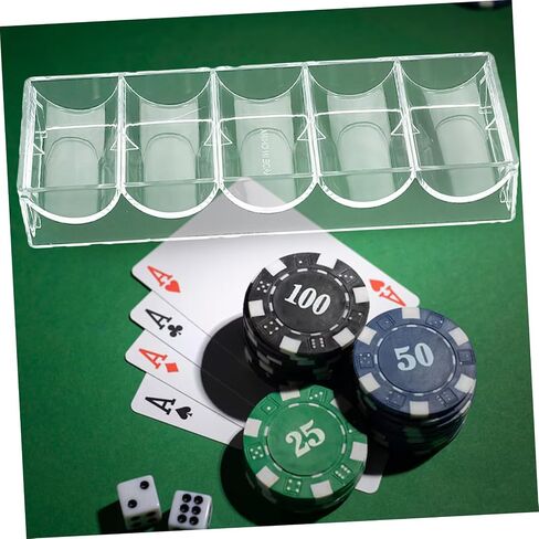 TOYANDONA 2pcs Capacity Poker Chip Rack Acrylic Case Chips Organizer for Counter Display Home in Saudi Arabia