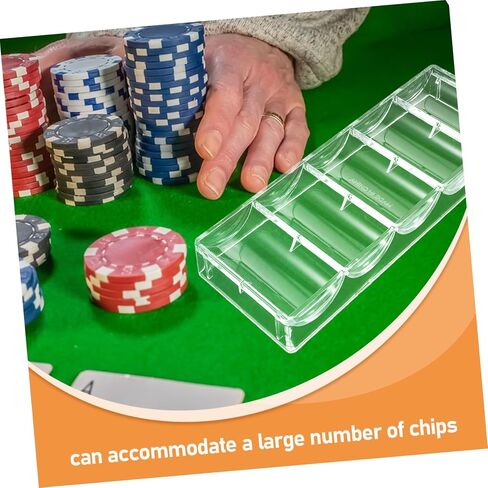 TOYANDONA 2pcs Capacity Poker Chip Rack Acrylic Case Chips Organizer for Counter Display Home in Saudi Arabia