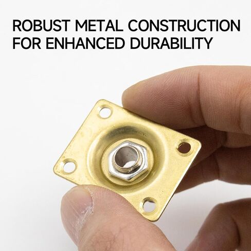 Soundspire Square Guitar Jack Plate, 1/4" Metal Input/Output Socket for Electric Guitar/Bass (Black, with Mounting Screws) in Kuwait