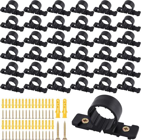 50 Pack 1/2 Inch Pipe Supports Suspension Pex Pipe Clamp Tubing Supports with Screws for Pex, Copper, CPVC Pipe in Saudi Arabia