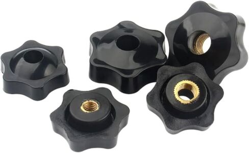 5pcs يدوي البرقوق الأسود تشديد المكسرات M5 M6 M8 M10 Plum Bakelite اليد شد مقبض الجوز in Kuwait