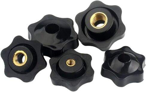 5pcs يدوي البرقوق الأسود تشديد المكسرات M5 M6 M8 M10 Plum Bakelite اليد شد مقبض الجوز in Kuwait