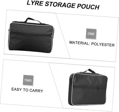 2pcs Lyre Bag Thickened Handheld Carrying Case for String Polyester Storage Pouch Shoulder Straps Convenient Music Instrument Travel in Saudi Arabia