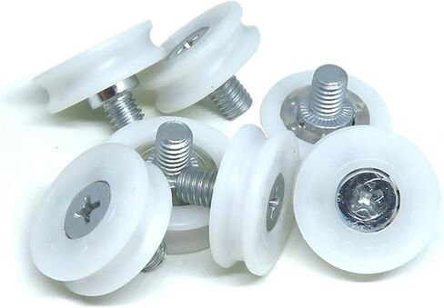 10pcs OD 22mm U Shape Groove POM Drawer Round Track Wheel Runner Guide Rollers DU22 C2L8W7M6 C6L8W7M68 Nylon Mute Pulley DU19(DU19-C1L8W6M6) in Saudi Arabia