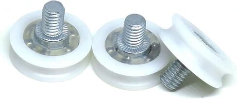 10pcs OD 22mm U Shape Groove POM Drawer Round Track Wheel Runner Guide Rollers DU22 C2L8W7M6 C6L8W7M68 Nylon Mute Pulley DU19(DU19-C1L8W6M6) in Saudi Arabia