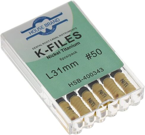 400343 HSB Endodontic K-Files NiTi 31mm #50 6/Pk in Saudi Arabia