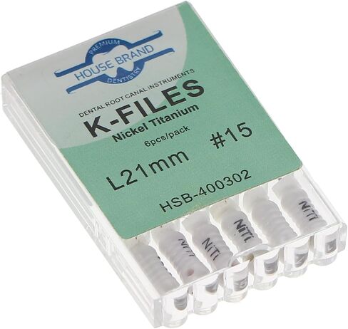 400302 HSB Endodontic K-Files NiTi 21mm #15 6/Pk in Saudi Arabia