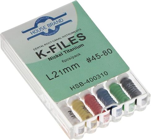 400310 HSB ماص K-Files NITI 21mm #45-80 6/PK in Saudi Arabia