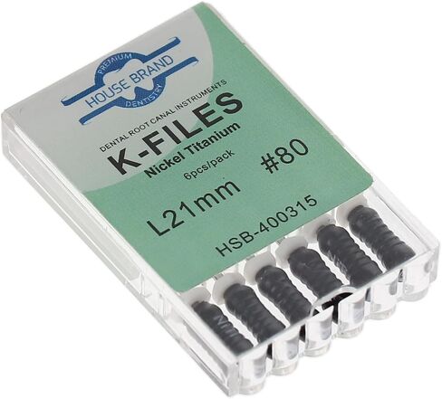 400315 HSB Endodontic K-Files NiTi 21mm #80 6/Pk in Saudi Arabia